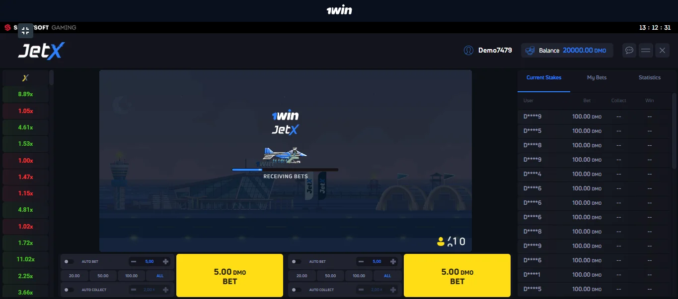 1win JetX online
