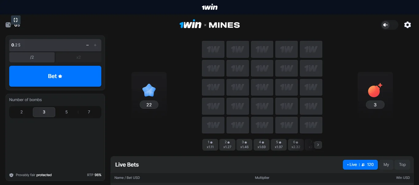 Play 1win Mines