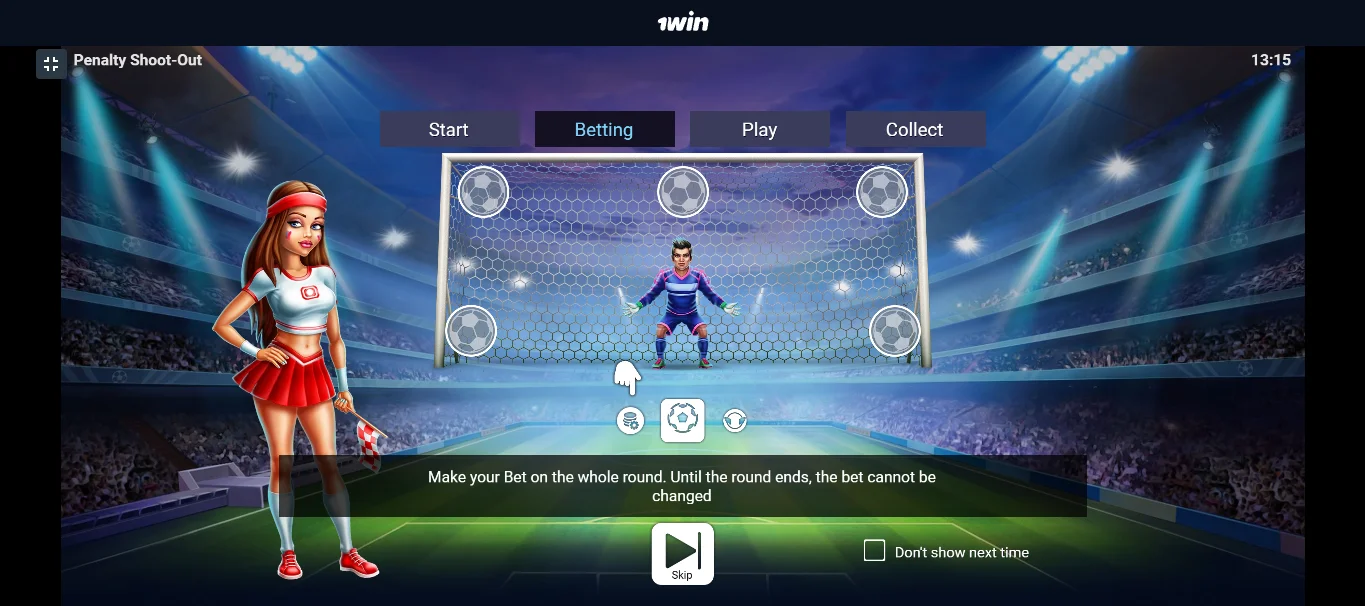 1win Penalty Shoot Out online