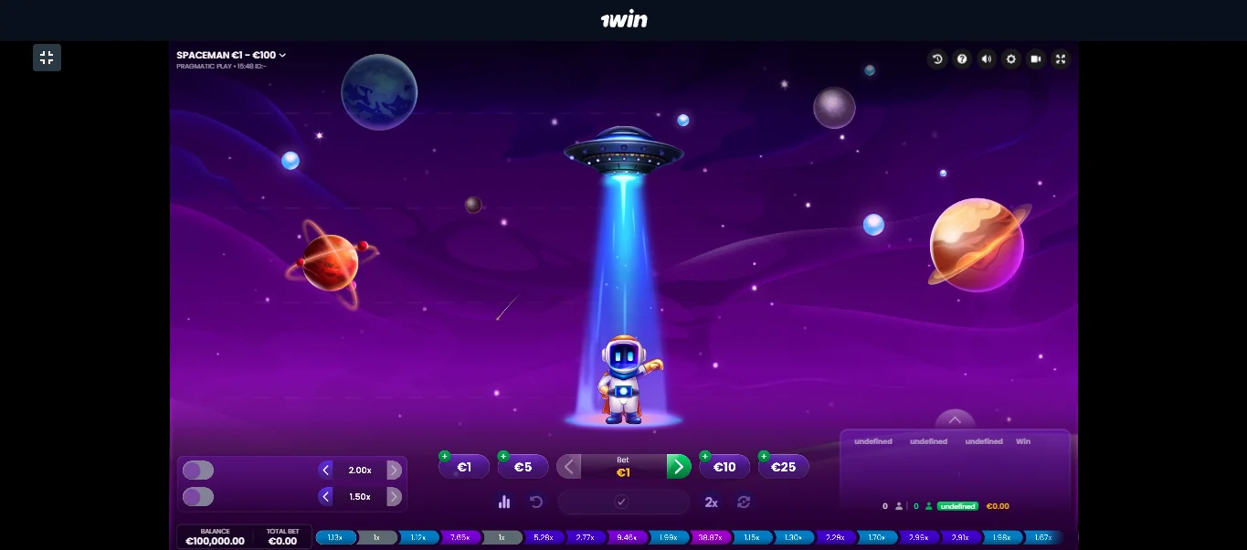 Play 1win Spaceman